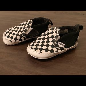 Infant Vans checkerboard slip ons - Size 3
